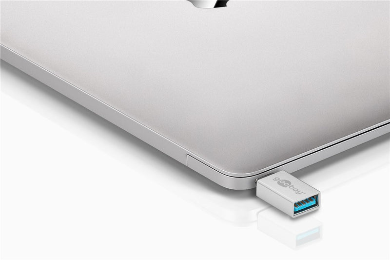 GOOBAY USB-C™/USB A OTG SuperSpeed Adapter for Connecting Charging Cables 3.0 Silver