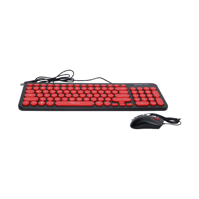 Alcatroz Jellybean U2000 Keyboard and Mouse - Black/Red