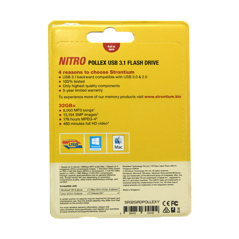 Strontium 32GB Nitro Pollex USB3.1 Flash Drive