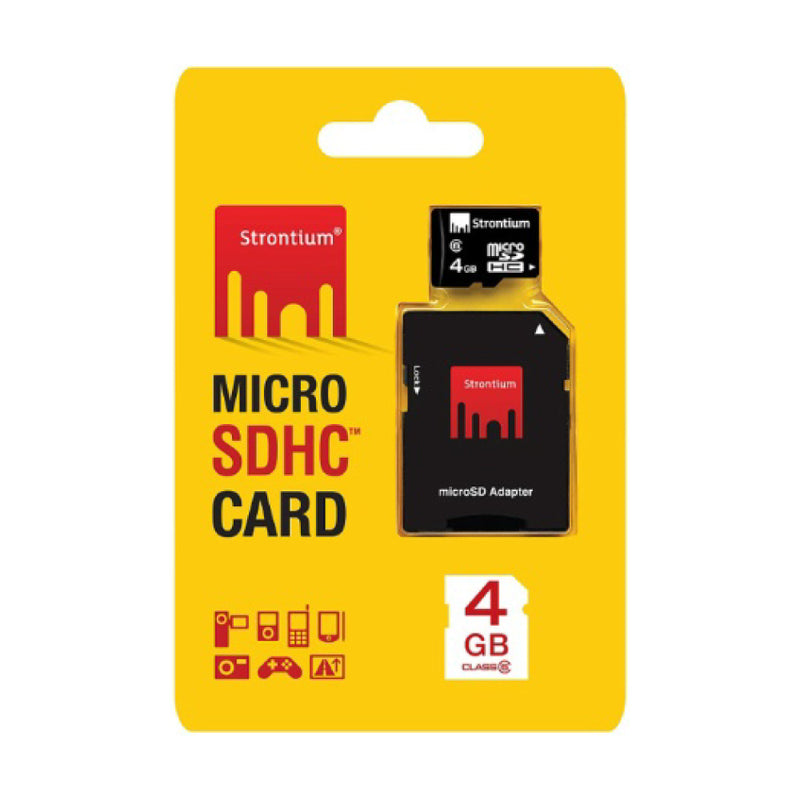 Strontium 4GB Micro SD Card With Adaptor