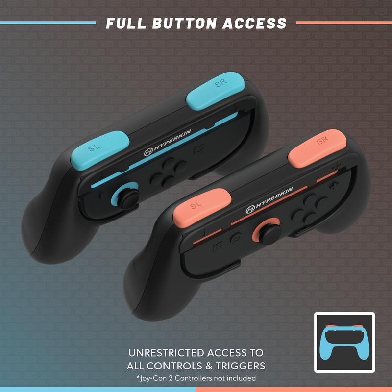 Hyperkin Pro Handle Attachment Set for Nintendo Switch 2 Joy-Cons (2 Pack)