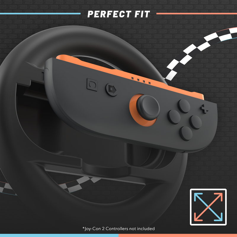 Hyperkin Racing Wheel Set for Nintendo Switch 2 Joy-Cons (2 Pack)