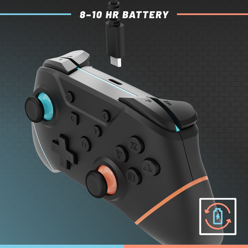 Armor3 NuChamp Wireless Switch Controller - Blue/Orange