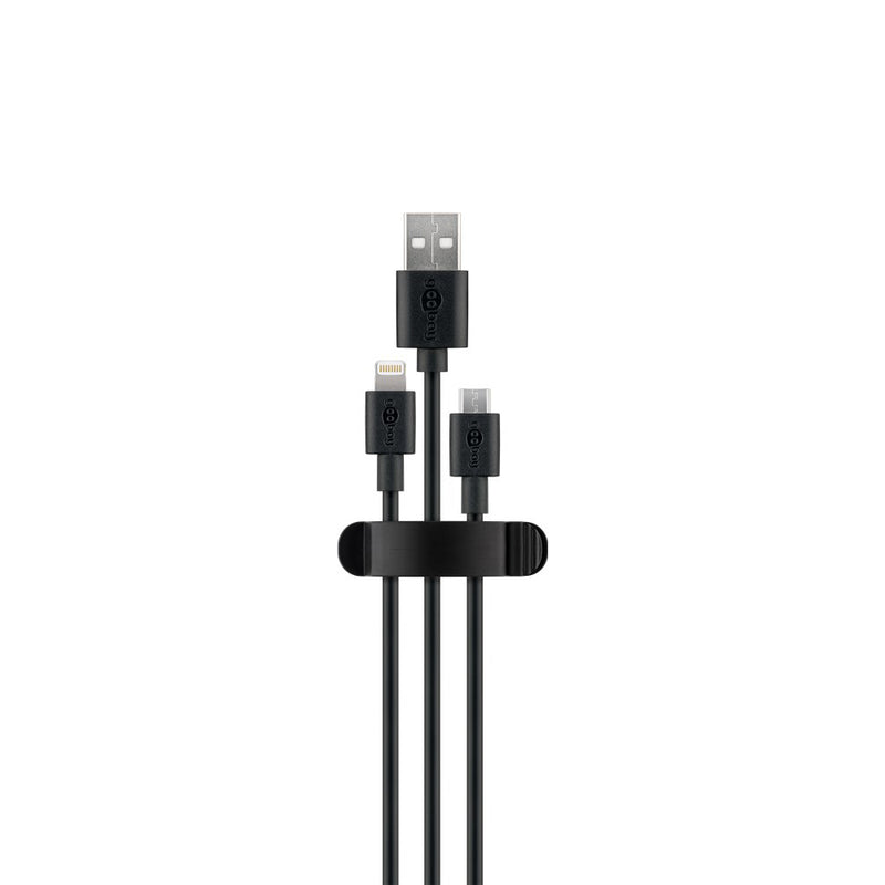 Goobay Cable Management Clip Set 6-Piece Set - Black