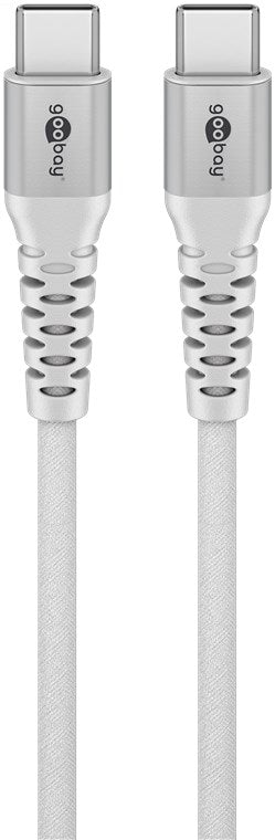 Goobay USB-C Supersoft Textile 1m Cable with Metal Plugs
