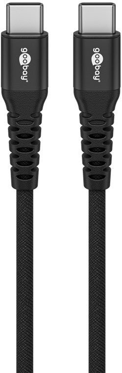 Goobay USB-C Supersoft Textile 1m Cable with Metal Plugs