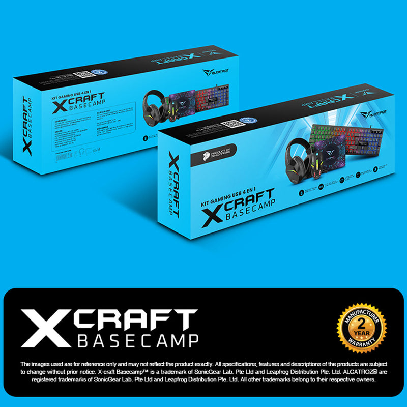 Alcatroz X-Craft Basecamp 4-in-1 Wired Gaming Combo