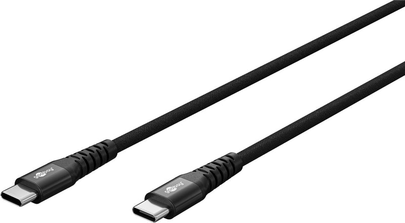 Goobay USB-C Supersoft Textile 1m Cable with Metal Plugs