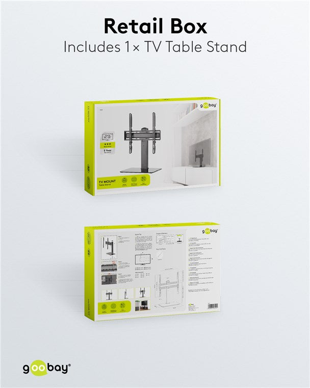 Goobay Tabletop TV Stand Basic Fix TVs and monitors between 32" and 55"