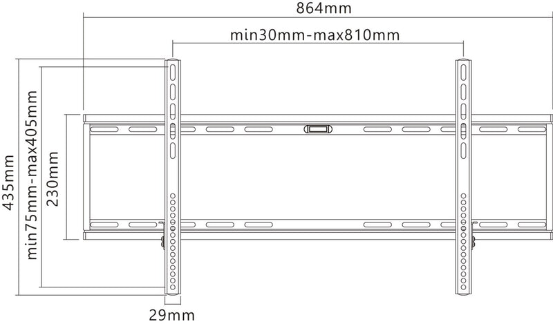 Goobay TV wall mount Basic FIXED (XL) 43" to 100"