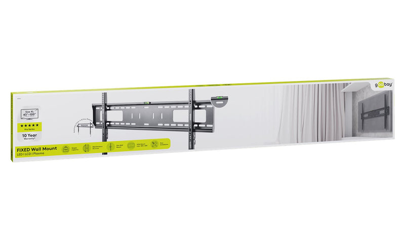 Goobay TV Wall Mount Pro FIXED (XL) for TV Sets from 43" to 100" up to 75kg