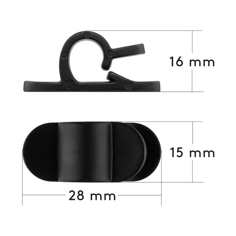 Goobay Cable Management Clip Set 6-Piece Set - Black