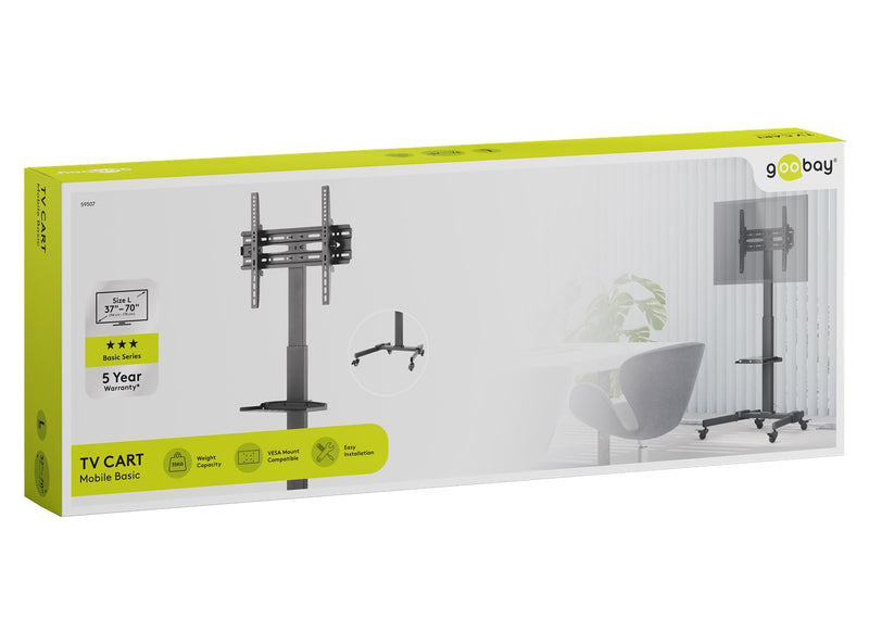 Goobay TV Presentation Stand Basic (Size L) for TVs or monitors between 37" and 70"