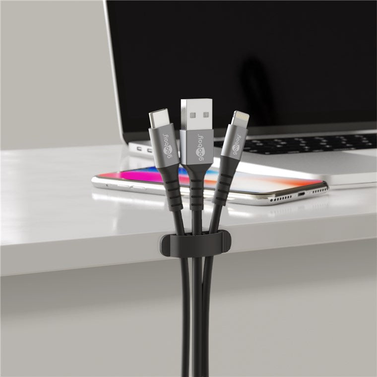Goobay Cable Management Clip Set 6-Piece Set - Black