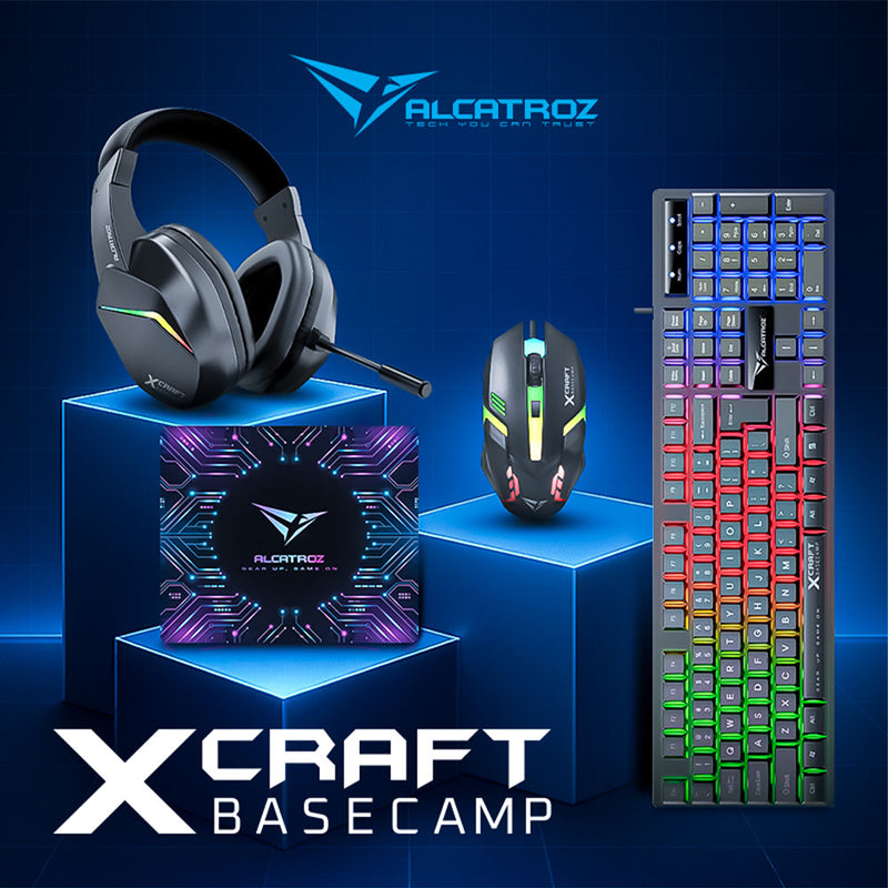 Alcatroz X-Craft Basecamp 4-in-1 Wired Gaming Combo