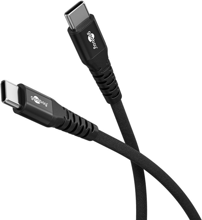 Goobay USB-C Supersoft Textile 1m Cable with Metal Plugs