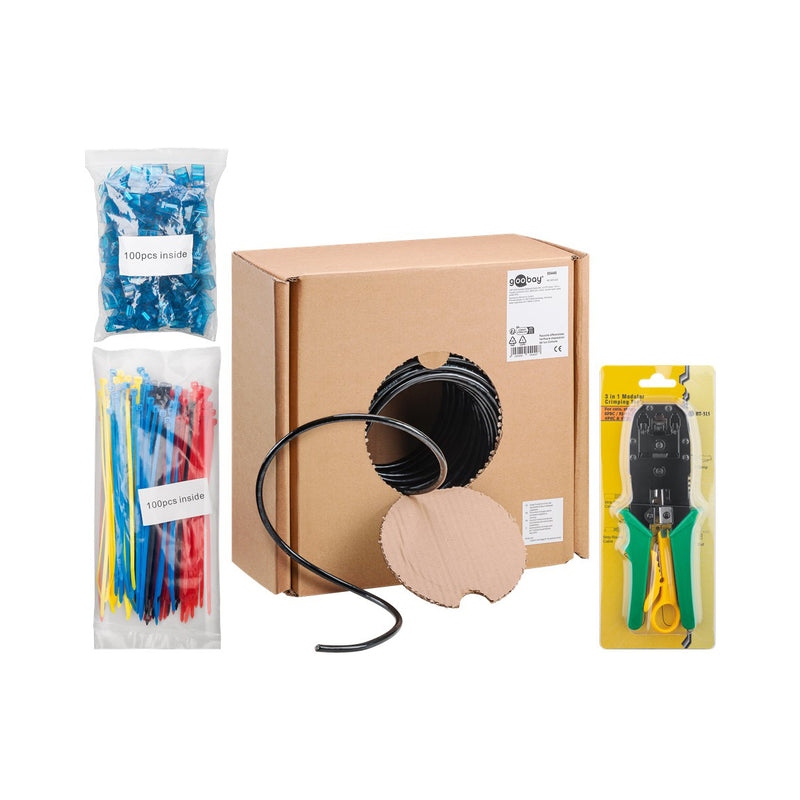 Goobay CAT 6 Outdoor CU Solid PE U/UTP Network Cable Set