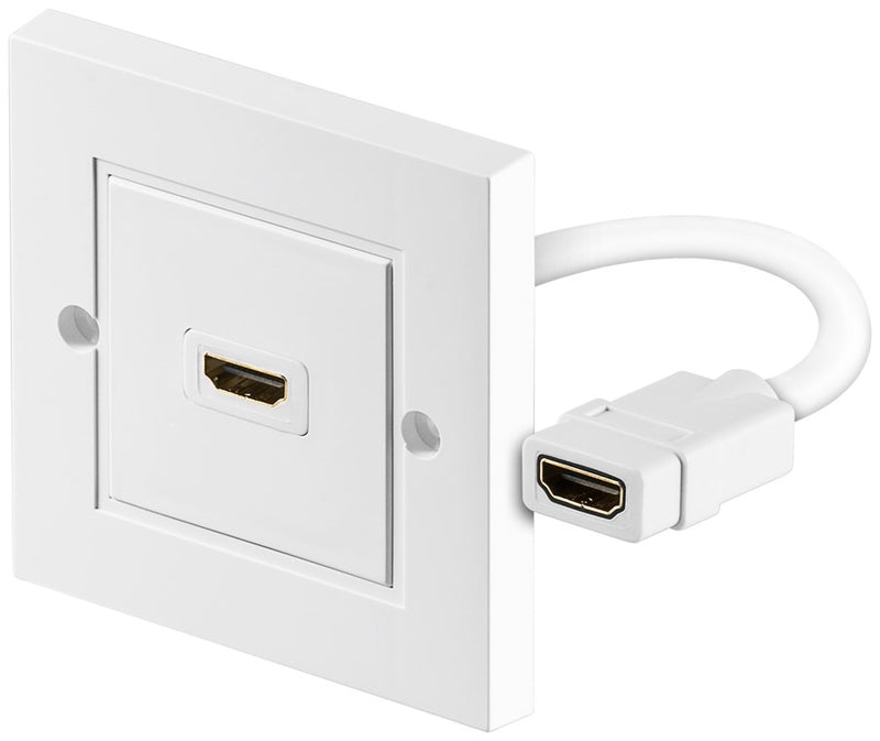 Goobay HDMI Gold-Plated Wall Socket - White