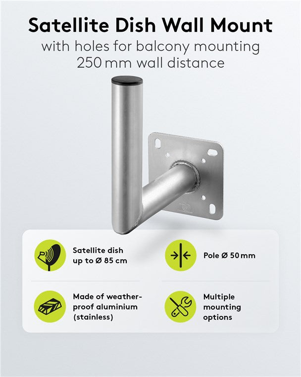 Goobay Aluminium Satellite Dish Wall Mount