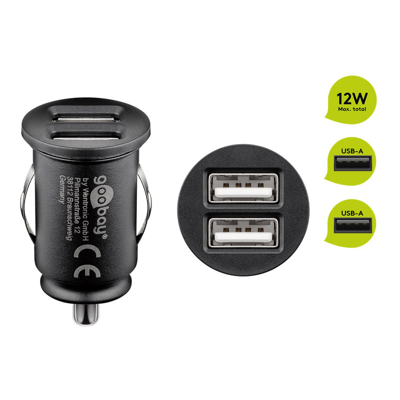 Goobay Dual-USB 12W Car Charger