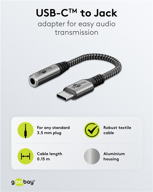 Goobay USB-C to Audio Jack 3.5mm Cable