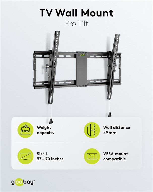 Goobay TV Wall Mount Pro TILT (L) for TVs from 37" to 70" up to 70 kg