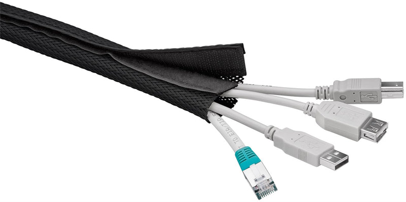 Goobay Wire Sleeve 1.8m Cable Guide - Black