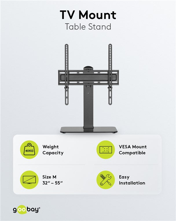 Goobay Tabletop TV Stand Basic Fix TVs and monitors between 32" and 55"