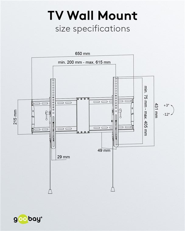 Goobay TV Wall Mount Pro TILT (L) for TVs from 37" to 70" up to 70 kg