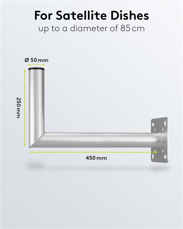 Goobay Aluminium Satellite Dish Wall Mount