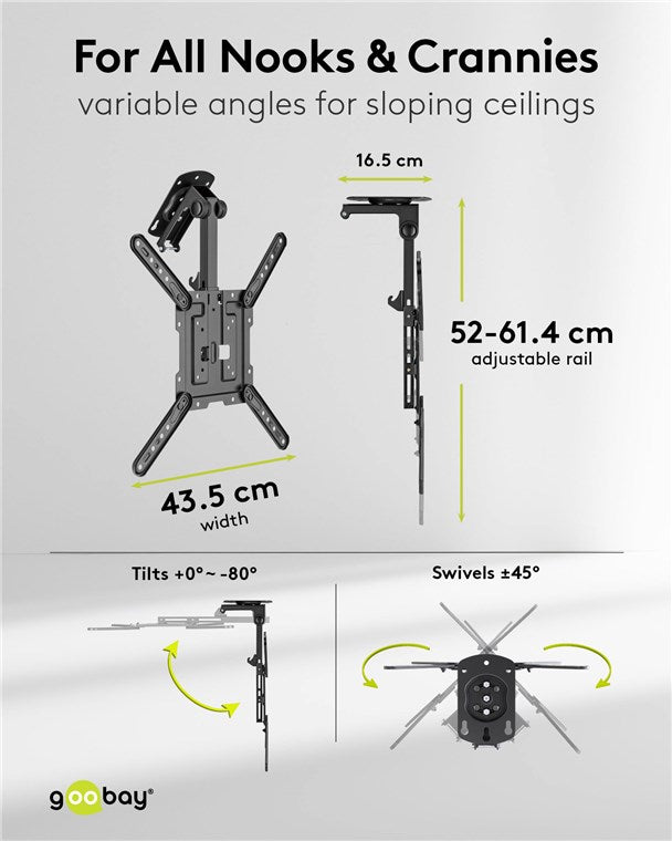 Goobay Ceiling TV Mount Basic TV Mount for TVs from 23" to 55"