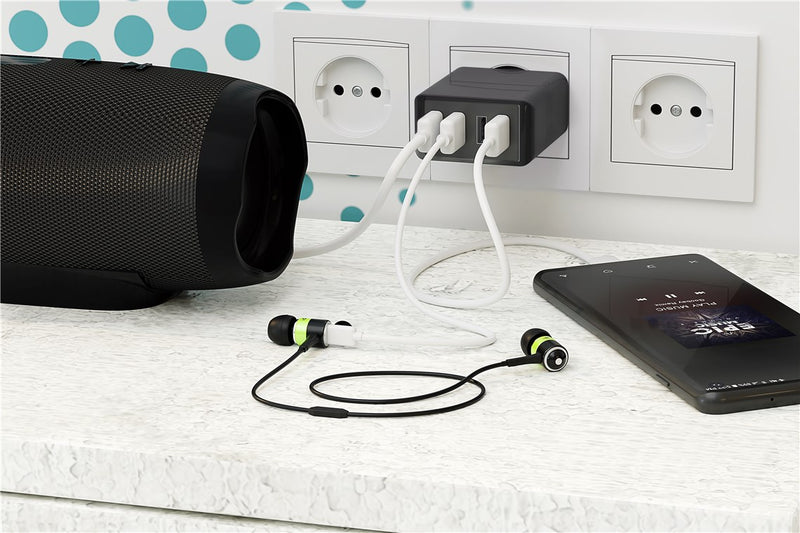 Goobay 30W 4-Port USB Charger - Black