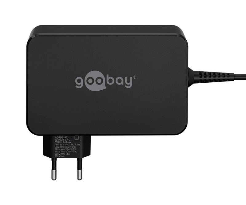 Goobay USB-C 90w Charger for Laptops - Black
