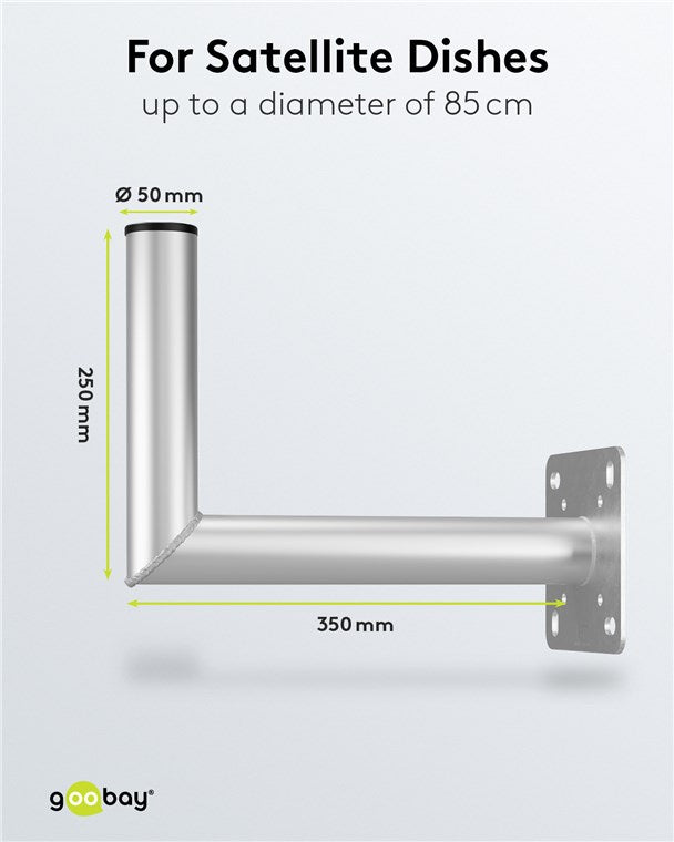 Goobay Aluminium Satellite Dish Wall Mount
