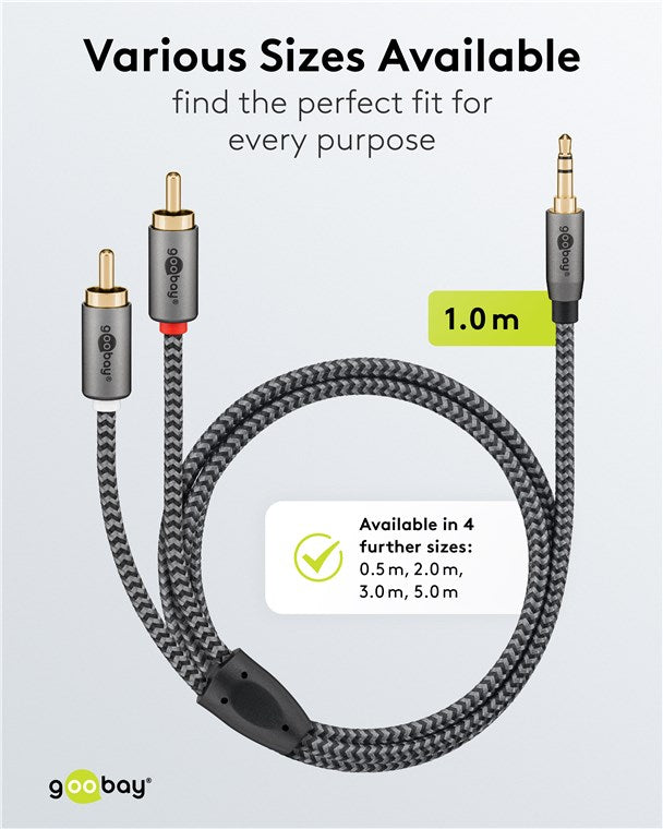 Goobay 3.5mm Jack to RCA Audio Adapter Cable