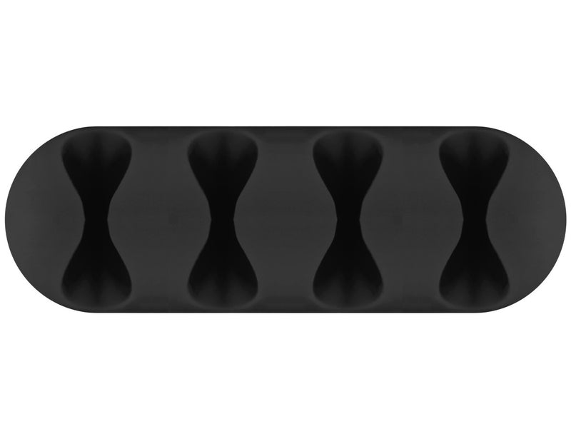 Goobay Cable Management 4 Slots 2-Piece Set - Black