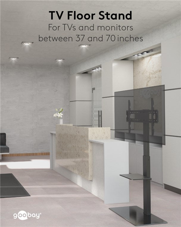 Goobay TV Floor Stand Basic (Size L) for TVs and monitors between 37" and 70"