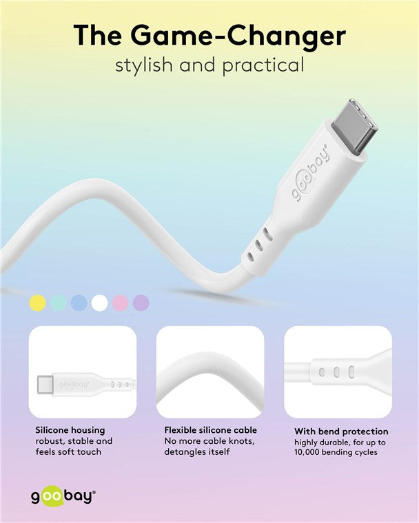 Goobay USB-C Silicone 1.5m Charging Cable