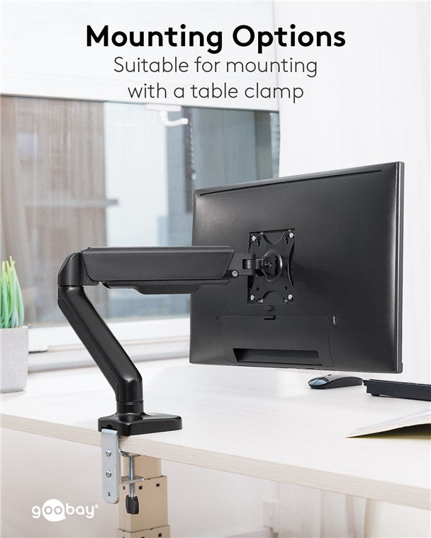 Goobay Monitor Mount with Gas Spring for monitors between 17" and 32"