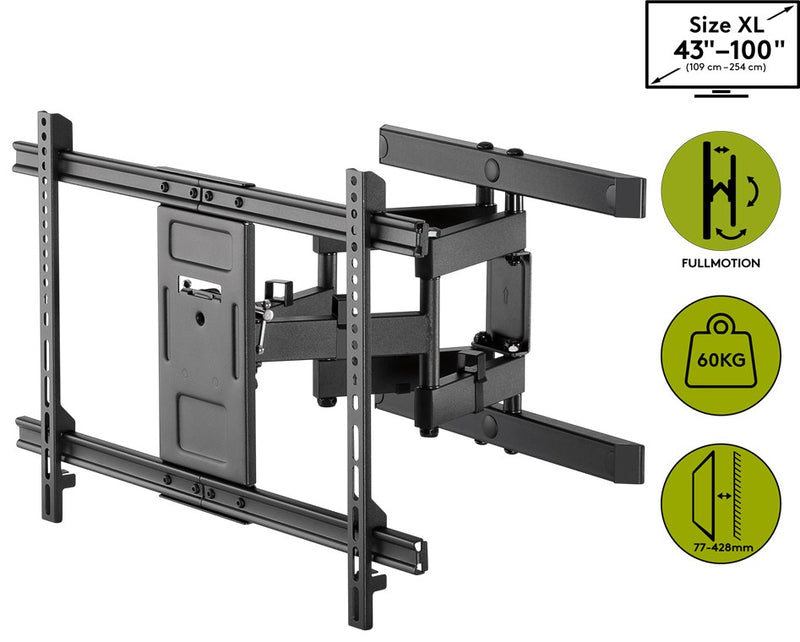 GOOBAY TV Wall mount Basic FULLMOTION (XL) for TVs from 43" to 100"