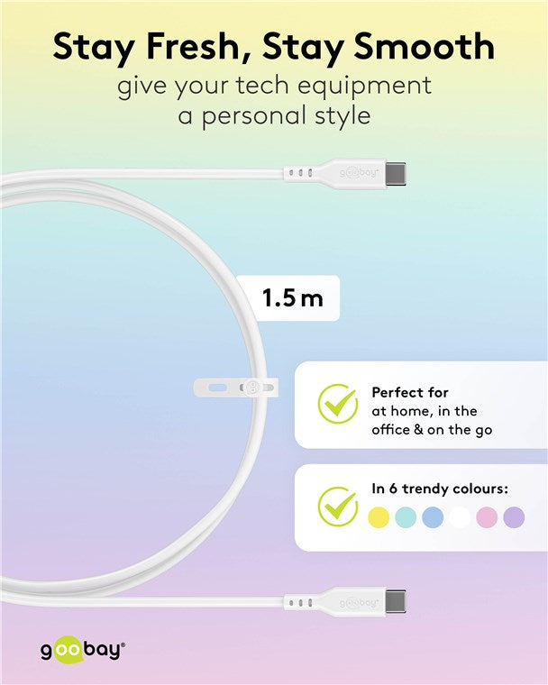 Goobay USB-C Silicone 1.5m Charging Cable