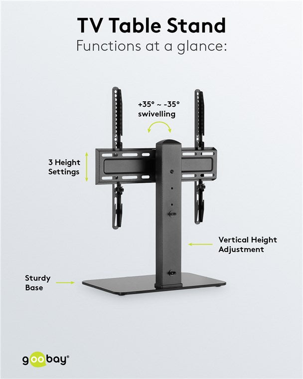 Goobay Tabletop TV Stand Basic Fix TVs and monitors between 32" and 55"