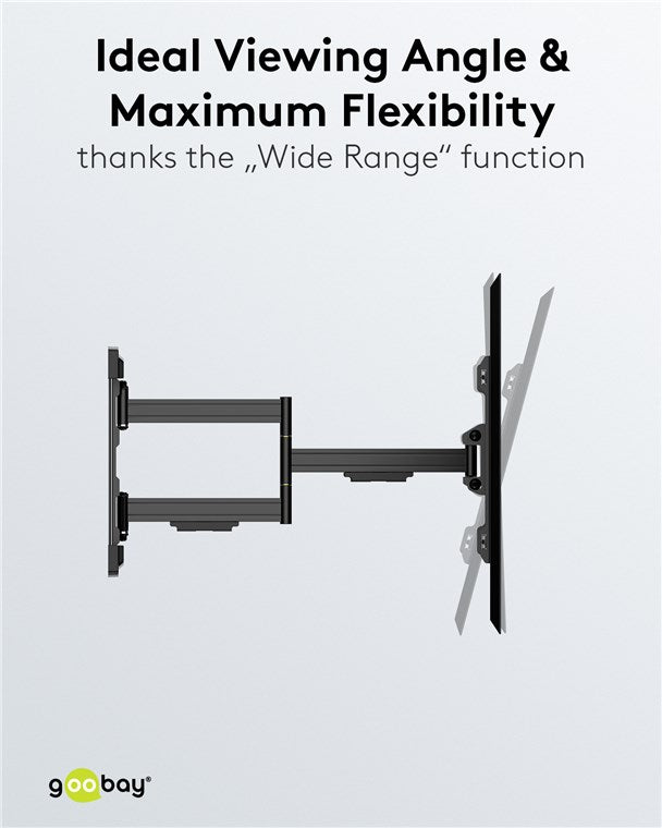Goobay TV wall mount Pro FULLMOTION (L) wide Range for TVs from 37" to 70" up to 70 kg