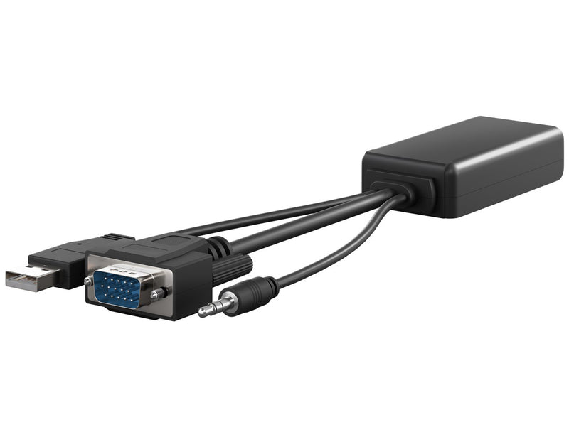 Goobay VGA to HDMI Converter with 3.5 mm Jack Audio