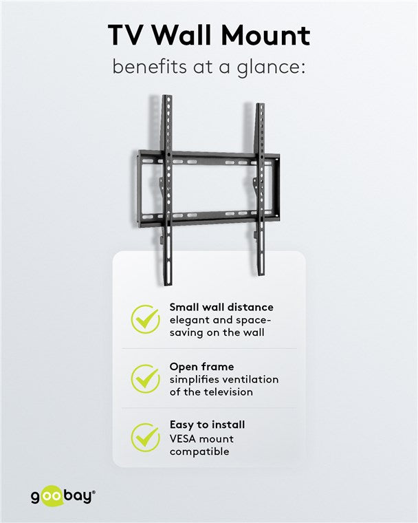 Goobay TV Wall Mount Basic FIXED (M) for TVs from 32" to 55"