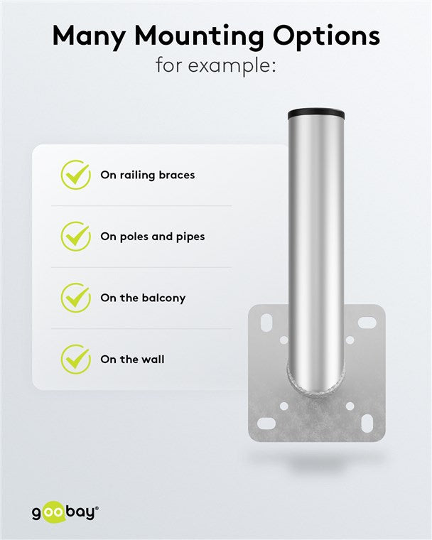 Goobay Aluminium Satellite Dish Wall Mount