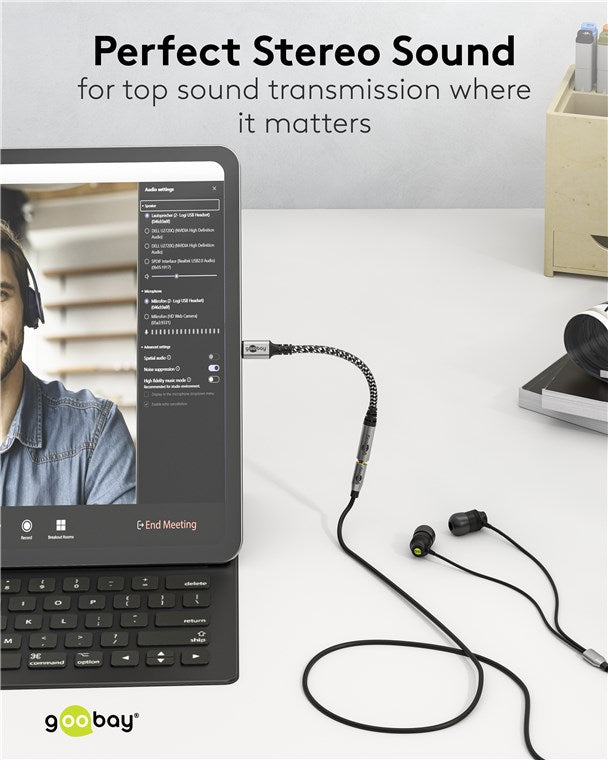 Goobay USB-C to Audio Jack 3.5mm Cable