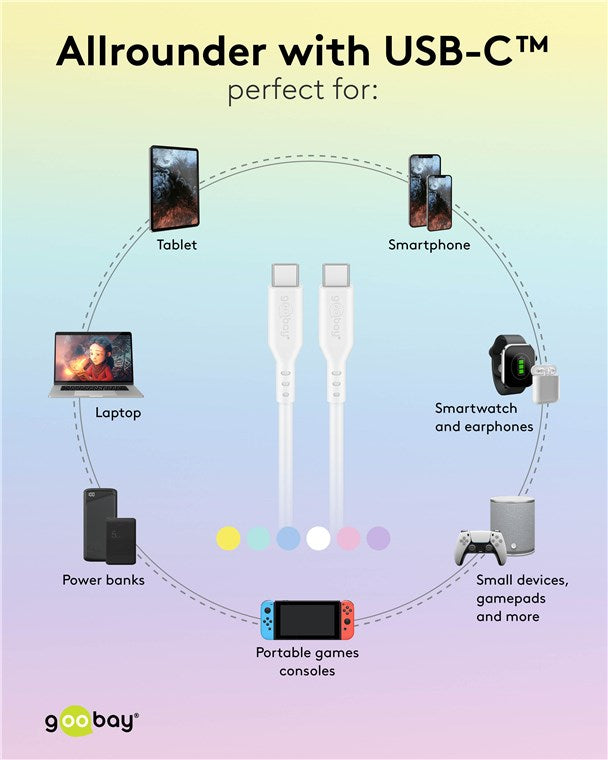 Goobay USB-C Silicone 1.5m Charging Cable