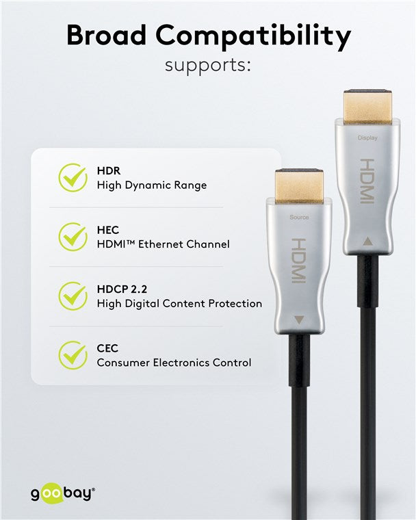 Goobay Optical Hybrid HDMI (AOC) Cable with Ethernet (4K@60Hz)