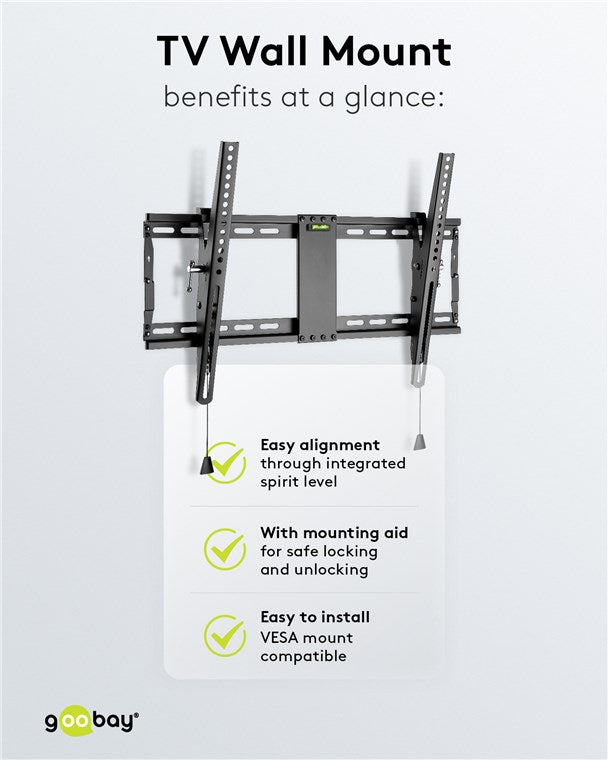 Goobay TV Wall Mount Pro TILT (L) for TVs from 37" to 70" up to 70 kg